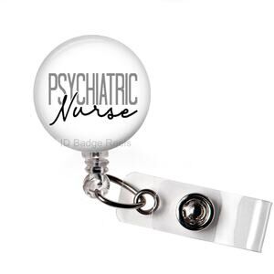 🧠💙 Psychiatric Nurse Badge Reel | Mental Health RN Retractable ID Holder